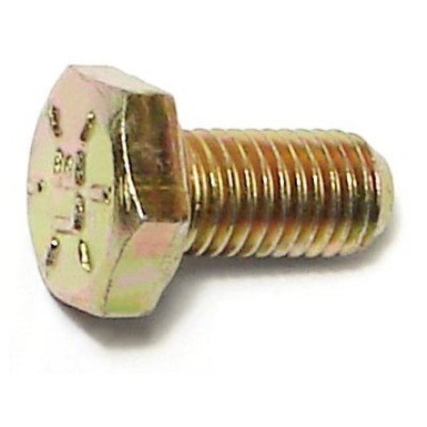 Midwest Fastener Grade 8, 1/4"-28 Hex Head Cap Screw, Zinc Yellow Steel, 1/2 in L, 50 PK 00825